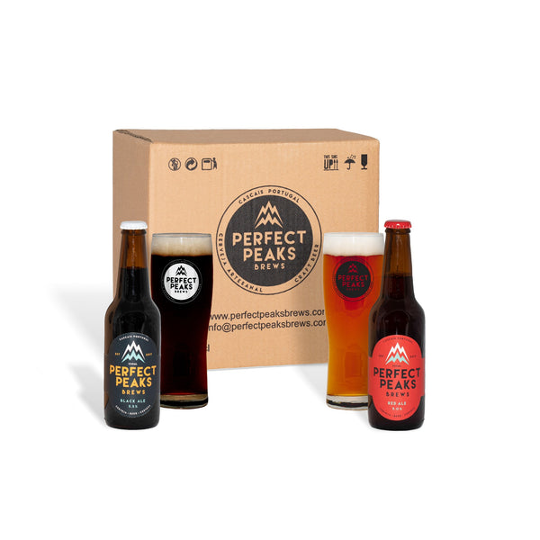 Winter Variety Box of 12 330ml 6 Red Ale 6 Black Ale | Perfect Peaks Brews - Cascais Artisanal Beer