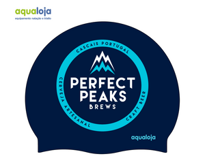 Blue Silicon Swim Cap | Perfect Peaks Brews - Outdoor Adventure & Endurance Sports Beer