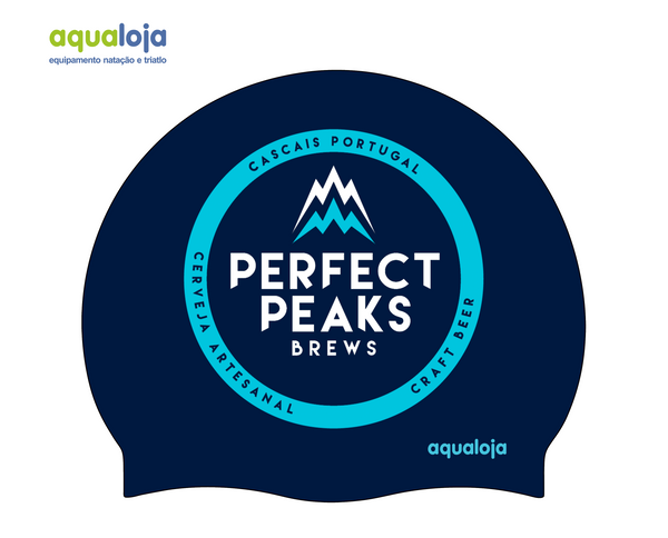 Blue Silicon Swim Cap | Perfect Peaks Brews - Outdoor Adventure & Endurance Sports Beer