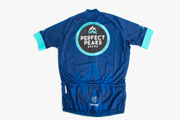 Blue Cycling Jersey | Perfect Peaks Brews - Outdoor Adventure & Endurance Sports Beer